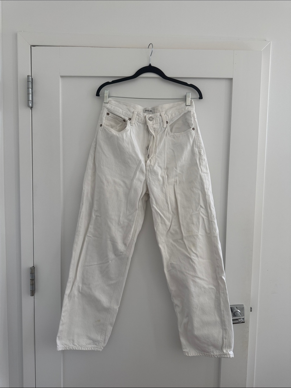 Agolde White Relaxed straight Fit Jeans
